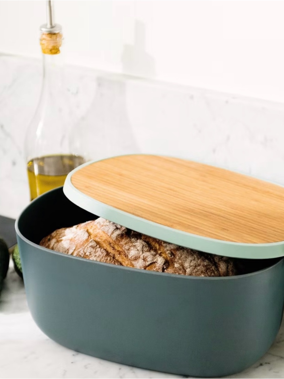 BergHOFF LEO Natural Bamboo Covered Bread Box & Cutting Board 12.5" x 8.5" x 6"